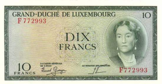 10 Francs 1954